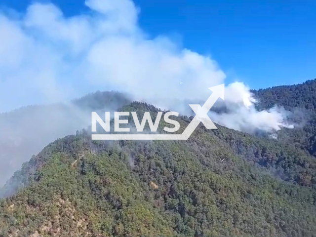 Forest fire in Totonicapan, Guatemala. Note: Picture is a screenshot from the video. (Conred/Clipzilla)