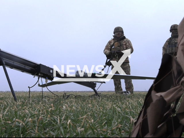 Russian crews use unmanned loitering munition Lancet to destroy armored vehicles of the Armed Forces of Ukraine, including those produced by NATO countries, during combat operations in the South Donetsk area, Ukraine. Note: Picture is a screenshot from the video. (Ministry of Defense of the Russian Federation/Clipzilla)