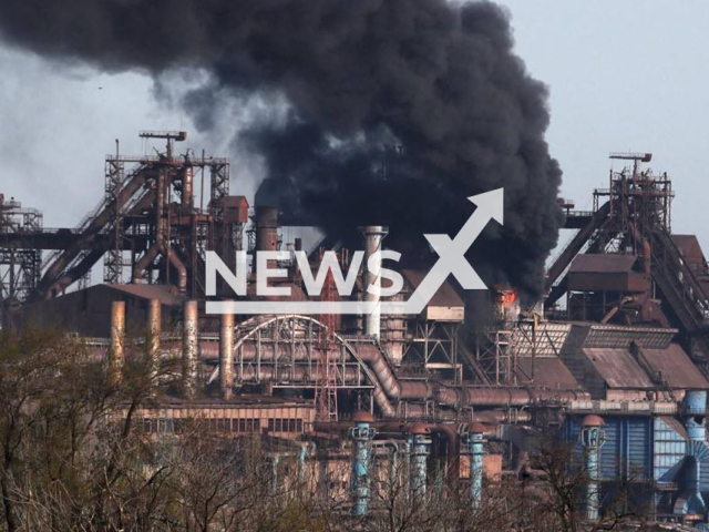 The aftermath of the shelling at the Azovstal plant, in Mariupol, Ukraine  on 26th April.
 
Note: Private photo.  (@Polk_Azov/Newsflash)