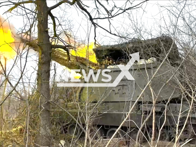 Russian artillerymen destroy Ukrainian Armed Forces armored vehicles and a stronghold in the Northern Military District zone Avdiivka, Ukraine. Note: Picture is a screenshot from the video. (Ministry of Defense of the Russian Federation/Clipzilla)