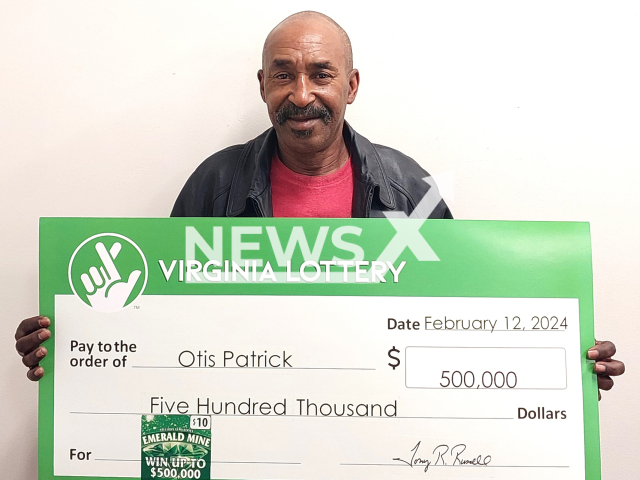 Otis Patrick poses in undated photo. He won $500,000 after buying his winning ticket in Gretna, VA. Note: Lottery photo. (VA Lottery/Newsflash)