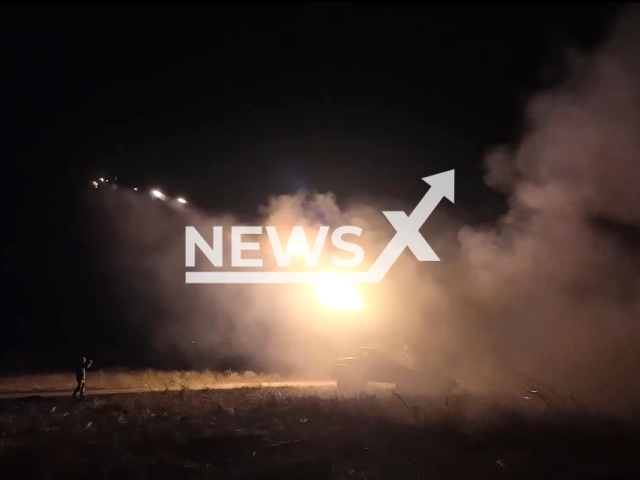 Grad multiple launch rocket systems destroy several groups of Ukrainian Armed Forces infantry from reconnaissance by Tula paratroopers in Siversk, Ukraine. Note: Picture is a screenshot from the video.(Ministry of Defense of the Russian Federation/Clipzilla)