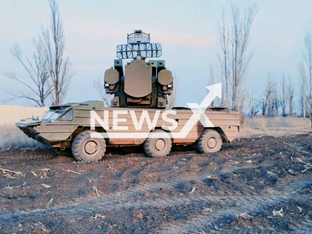 Divisions of the Osa-AKM anti-aircraft missile systems cover the positions of Russian troops from Ukrainian air attacks in the Donetsk area, Ukraine. Note: Picture is a screenshot from the video. (Ministry of Defense of the Russian Federation/Clipzilla)