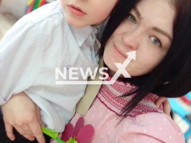 Photo shows Veronika Kh, 27, and her son, undated. Their bodies were found in rented apartment in Kamensk Shakhtinsky, Russia. Note: Private photo. (Veronika Kh./Newsflash)