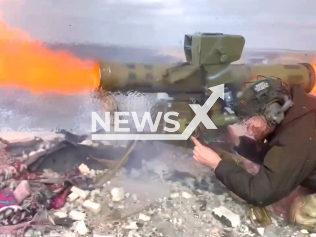 The crew of the anti-tank missile system Fagot of the Trans -Baikal paratroopers destroy an observation post of the Ukrainian Armed Forces by launching a guided missile west of Bakhmut, Ukraine. JNote: Picture is a screenshot from the video. (Ministry of Defense of the Russian Federation/Clipzilla)