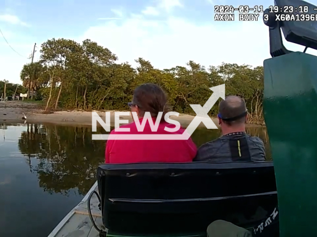 Police rescue two kayakers were stranded in Cockroach Bay, Florida, USA, on Monday, March 11, 2024 Note: Picture is screenshot from a video. (Hillsborough County Sheriff's Office/Clipzilla)