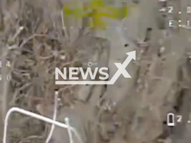 Ukrainian drones target Russian war machines and military personnel on the frontlines in Ukraine in undated footage. The footage released by the Land Forces of the Armed Forces of Ukraine on Tuesday, Mar. 19, 2024. Note: Picture is screenshot from a video (@usofcom/Newsflash)