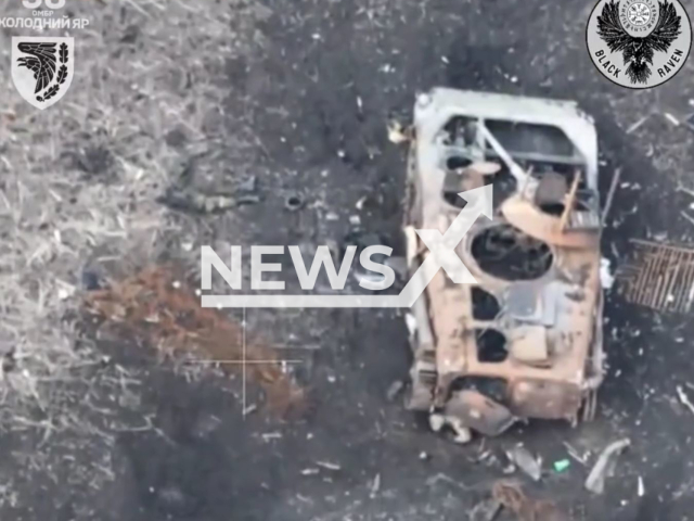 Ukrainian drones take out Russian soldiers near Bakhmut frontlines in Ukraine in undated footage. The footage released by the 93rd Separate Mechanized Brigade Kholodny Yar of the Armed Forces of Ukraine on Saturday, Mar. 23, 2024. Note: Picture is screenshot from a video (@93OMBr/Newsflash)