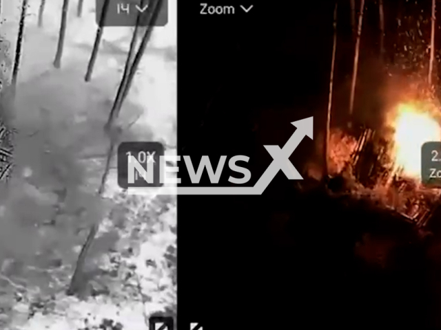 Ukrainian forces destroy Russian military equipment and blow up military positions on the frontlines in Ukraine in undated footage. The footage released by the 14th Separate Mechanized Brigade named after Prince Roman the Great of the Armed Forces of Ukraine on Sunday, Mar. 24, 2024. Note: Picture is screenshot from a video. (@brigade_14/Newsflash)