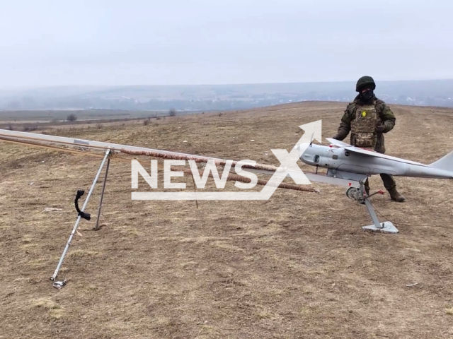 Russian operators of the Orlan-10 unmanned aerial vehicle  conduct round-the-clock reconnaissance of targets and adjustment of artillery fire in the Bakhmut
 area, Ukraine. Note: Picture is a screenshot from the video. (Ministry of Defense of the Russian Federation/Clipzilla)