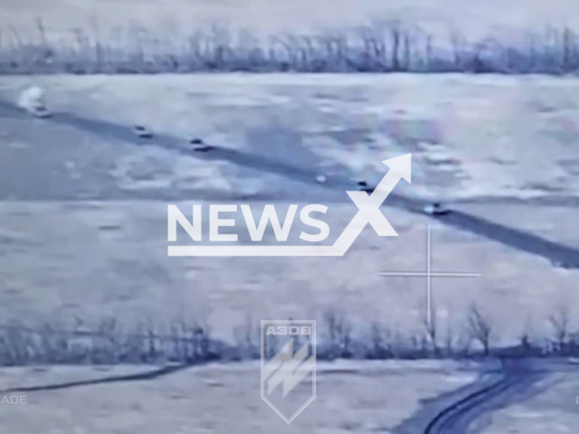 Ukrainian special forces from the "Azov" brigade take out Russian soldiers and destroy armoured vehicles on the frontlines in Ukraine in undated footage. The footage released by the 12th Special Forces Brigade "Azov" of the National Guard of Ukraine on Monday, Mar. 25, 2024. Note: Picture is screenshot from a video (@azov_media/Newsflash)