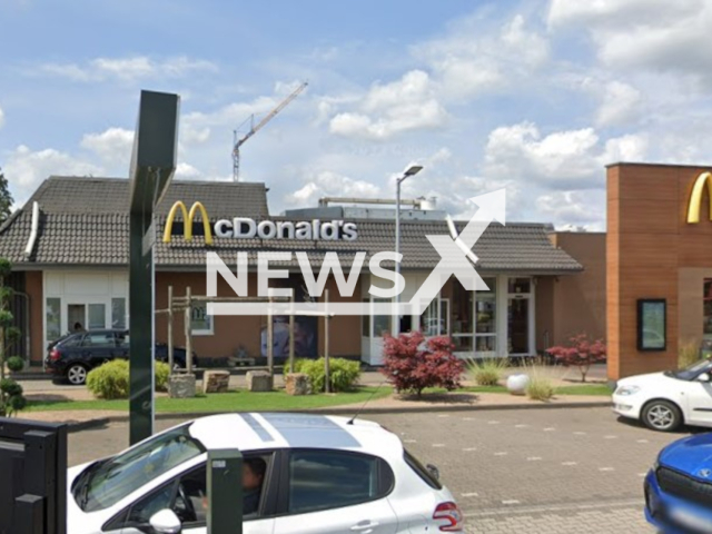 Illustrative image shows McDonald's in Wildeshausen, Germany, undated. A woman sued McDonald's because she scalded herself on hot tea. Note: Image is a screenshot from Google Maps. (GoogleMaps/Newsflash)