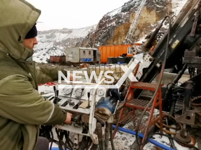 Mine rescuers drill the fifth, sixth and seventh wells of "Pioneer" mine to see the situation at the lower levels of the mine in Amur Oblast, Russia, March 2024. Here 13 miners were trapped after collapse. Note: Picture is screenshot from a video. (@OrlovAmur/Newsflash)