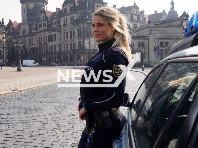 Adrienne Koleszar, 38, poses in undated photo. The woman from the city of Dresden, in Germany, revealed that she never regretted leaving her job as a police officer. Note: Private photo. (@adrienne_koleszar/Newsflash)