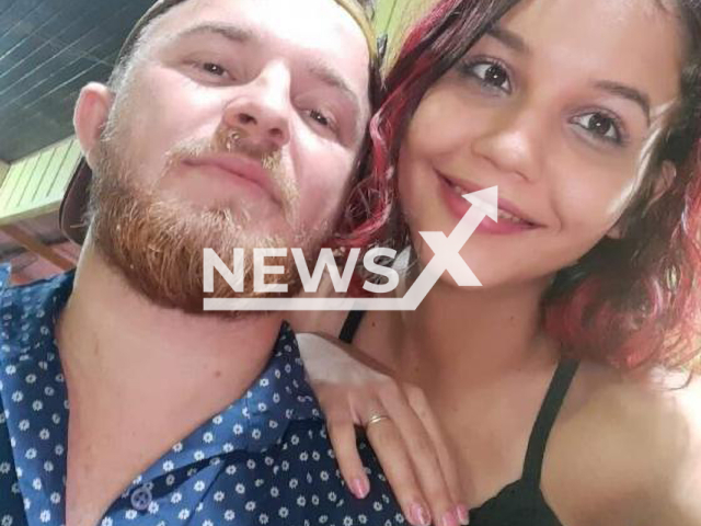 Angela Rocha Pereira, 23, killed by her husband Abinadab Costa Maraes, 23,  both pictured, on 23rd April with 14 stab wounds and then had her body burned and thrown in the dump from Colniza, Brazil
Note: Private photo.  (Newsflash)