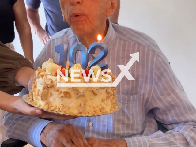 Oldest employee in the world receives surprise party from co-workers at age 102 in Brusque, Brazil. He has worked at the same company for 86 years.Note: Picture is screenshot from a video. (RenauxView/Newsflash)