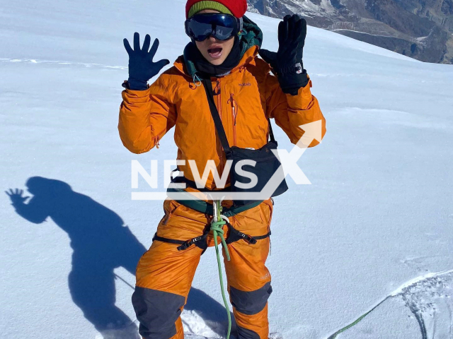 Datin Harveen Kaur poses in undated photo. She reportedly lost a finger due to a frostbite in Nepal. Note: Private photo taken from social media. (@harveen_kaur_veena/Newsflash)