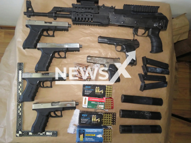 Picture shows the confiscated weapons, undated. Almost 1 400 firearms were removed from circulation in 16 European countries. Note: Europol picture. (Europol/Newsflash)