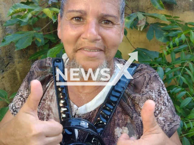 Maria da Conceicao, known as Barbudinha poses in undated photo. She decided to grow a beard in Brazil. Note: Private photo taken from social media. (@barbudinha_top/Newsflash)