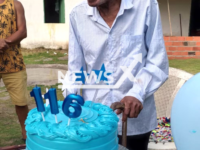 Picture shows Joaquim Bispo Conceicao, 116, undated. He celebrated his birthday in Camamu, Brazil. Note: Private photo taken from local media. (Newsflash)