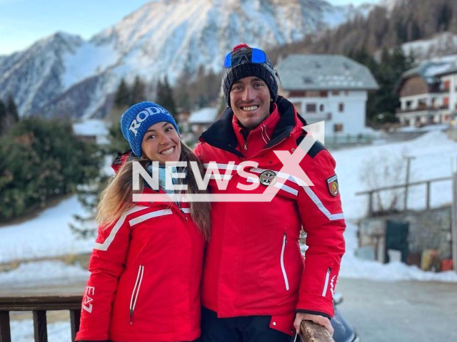 Jean Daniel Pession and Elisa Arlian pose in undated photo. They died during a mountaineering climb to Zerbion in Italy. Note: Private photo taken from social media. (@jeandanielpession/Newsflash)