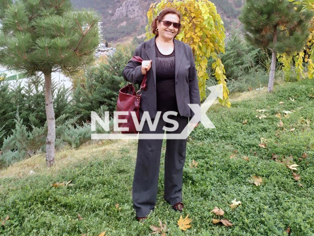 Hatice Sabahi, 74, poses in undated photo. She died after falling from a moving bus in Adana, Turkey. Note: Private photo taken from local media. (Newsflash)