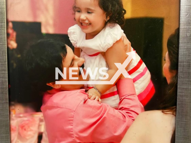 A picture of  Joaquin El Chapo Guzman, with his daughter, undated. It was shared by  Emma Coronel for Father's Day,  on Sunday, June 16, 2024. Note: Private photo taken from social media. (@emmacoronel9oficial/Newsflash)