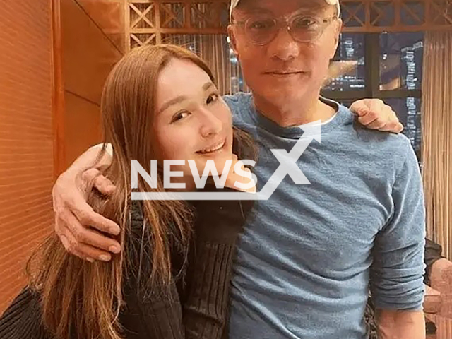 Photo shows the former Miss Hong Kong, Denice Lam with the 60-year-old businessman Philip Ma, undated. They are dating. Note: Private photo from local media. (Newsflash)