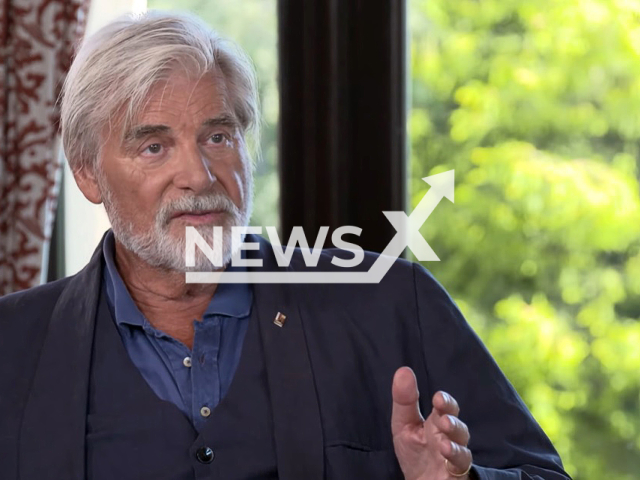 Austrian actor Peter Simonischek, aged 75, who is starring in the new "Fantastic Beasts: The Secrets of Dumbledore" movie. Note: This photo is a screenshot from a video. (Newsflash)