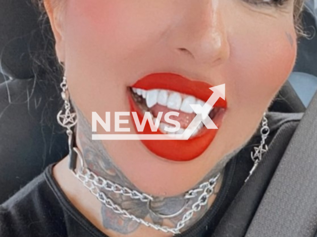 Photo shows Sabrina Boing Boing with her 'vampire teeth'. The Brazilian influencer and DJ said she wanted to look like her cat. 
Note: Private photo taken from social media(@sabrinaboingboingoficial/Newsflash).