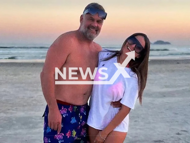 Ronald Roland poses with wife in undated photo. He was arrested after wife shared location in Brazil. Note: Private photo taken from local media. (Newsflash)