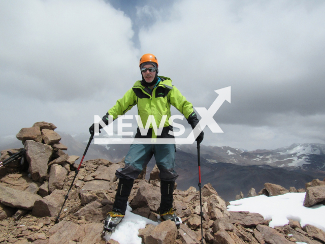 Marcelo Delvaux poses in undated photo. He died after falling into a hole on a mountain in Peru. Note: Private photo taken from social media. (Newsflash)