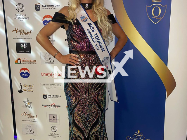 Angelina Hohnbaum, 25, from Germany, poses in undated photo. The gorgeous blonde said she is addicted to beauty pageants. Note: Private photo from social media. (@_angelina_0505/Newsflash)