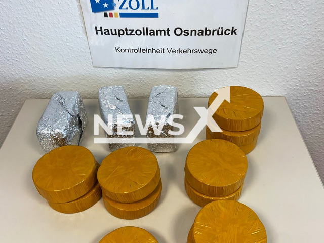 Image shows the heroin seized by customs officers in Osnabrueck, Germany, undated photo. It was worth EUR 480,000 (GBP 405,487) on the black market. Note: Licensed content. (Main Customs Office Osnabrueck/Newsflash)