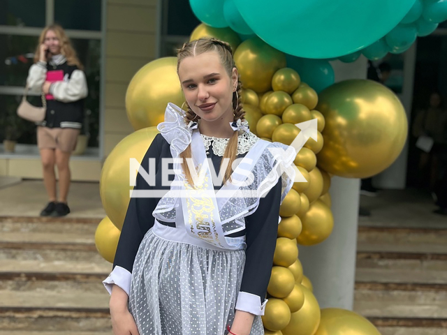 Photo shows a schoolgirl, 15, who died in a car accident near Novopokrovka, Primorsky Krai, Russia on Tuesday, July 9, 2024. The driver was a teenager boy without a license who took a car of his mother. Note: Private photo taken from social media. (Newsflash)