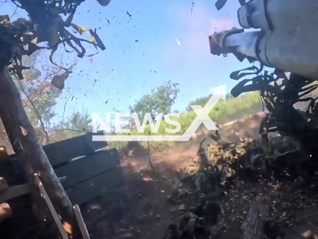 The Zapad Group of Forces’ Nona-K towed gun crew of a motorised rifle brigade of the 1st Guards Tank Army destroyed an AFU UAV crew with the first shot while carrying out firing tasks on 14th July 2024.
Note: Picture is screenshot from a video. (Russian Ministry of Defence (MoD)/Clipzilla)