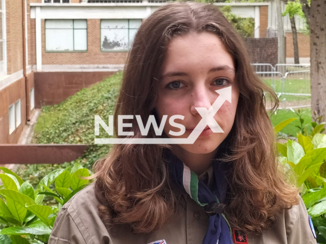 The 15-year-old Gabriela Clayton from Madrid, Spain, who aims to participate at the World Scout Jamboree in Korea. Note: Private photo. (Gabriela Clayton/Newsflash)