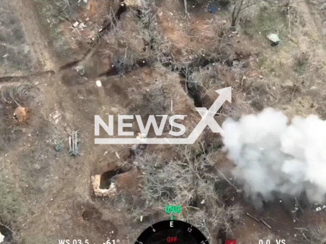 Russian FPV drones destroying a Ukrainian bunker in Orikhiv, Zaporizhzhia Oblast, Ukraine, July 17, 2024.
 Note: Picture is screenshot from a video. (Russian Ministry of Defence (MoD)/Clipzilla)