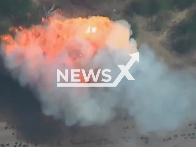 Russian forces destroy an American self-propelled artillery mount M109 “Paladin” in Kherson Oblast in Ukraine, July 18, 2024.
Note: Picture is screenshot from a video. (@mod_russia/Newsflash)