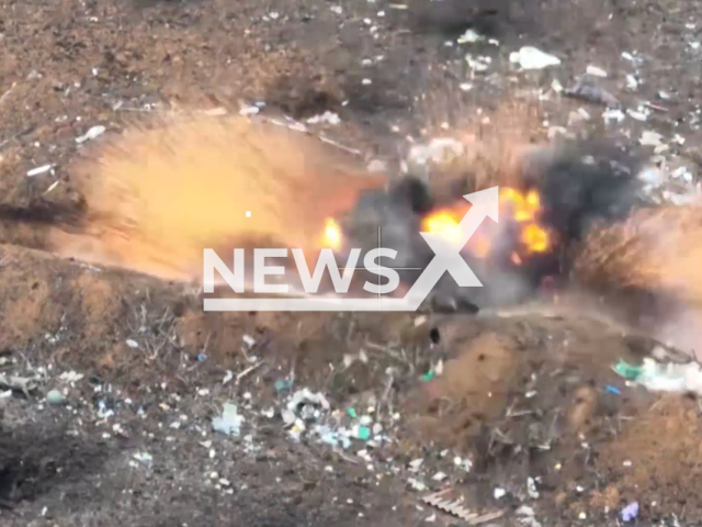 Russian kamikaze drones destroy Ukrainian observation posts near Orikhove in Ukraine, July 18, 2024.
Note: Picture is screenshot from a video. (@mod_russia/Newsflash)