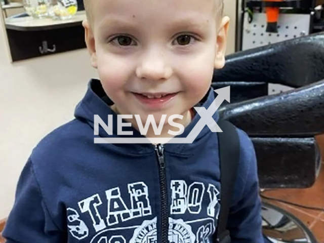 Photo shows Mark Dolganov, 6, from Bratsk, Irkutsk region, Russia, undated. Mark went for a bike ride in the forest and got lost in the taiga. Note: Private photo taken from local media. (Anna Dolganova/Newsflash)