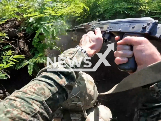 Russian soldiers from the Eastern Group of Forces conducting a training operation in the self-proclaimed Donetsk People's Republic, July 21, 2024.
Note: Picture is screenshot from a video. (@mod_russia/Newsflash)