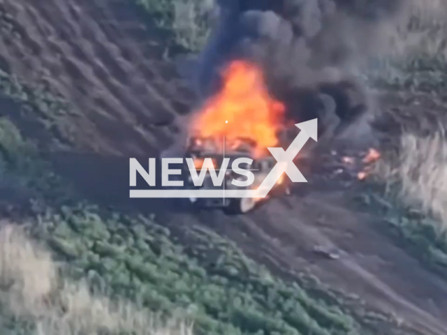 Russian paratroopers destroying a US-made armoured vehicle with a UAV in Eastern Ukraine, July 21, 2024.
Note: Picture is screenshot from a video. (Russian Ministry of Defence (MoD)/Clipzilla)