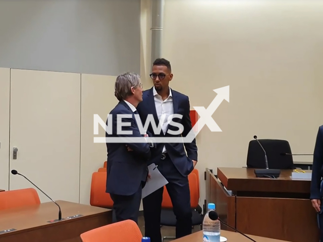 Image shows footballer Jerome Boateng, 35, undated photo. He appeared at the Munich I District Court, Bavaria State, Germany. Note: Photo is a screenshot from a video. (Newsflash)