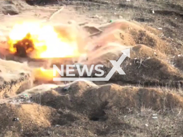 Russian paratroopers targeting a Ukrainian stronghold and disrupting the soldiers' rotation in Orikhiv, Zaporizhia Oblast, Ukraine, July 22, 2024.
Note: Picture is screenshot from a video. (Russian Ministry of Defence (MoD)/Clipzilla)