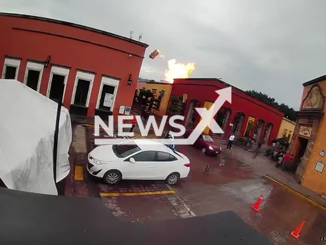 Video shows the explosion at the Jose Cuervo tequila factory in Tequila, Jalisco in Mexico, Tuesday, July 23, 2024. Five people have died. Note: Photo is a screenshot from a video. (Newsflash)