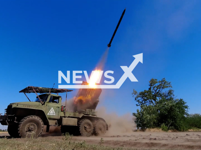 Russian crew launching a strike with 122-mm rockets at Ukrainian positions in the Kherson Oblast, Ukraine, July 24, 2024.
Note: Picture is screenshot from a video. (Russian Ministry of Defence (MoD)/Clipzilla)