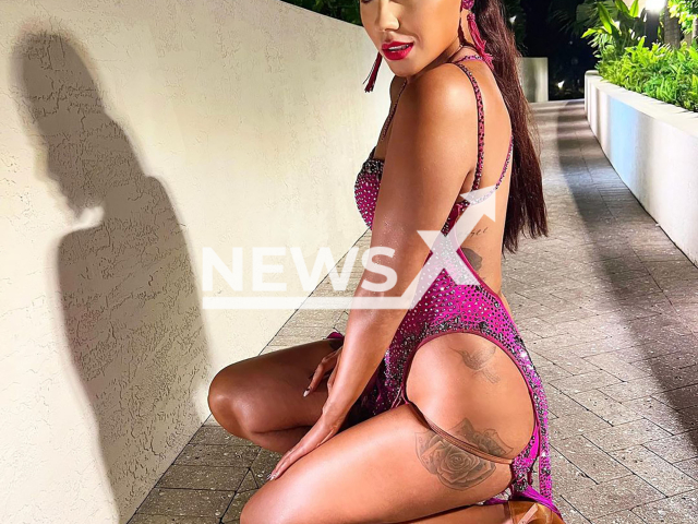 German model Miranda DiGrande, 27, poses in undated photo. She was fined EUR 22,500 (GBP 18,946) for faking her Covid-19 certificate in 2022. Note: Private photo from social media. (@mirandadigrande/Newsflash)