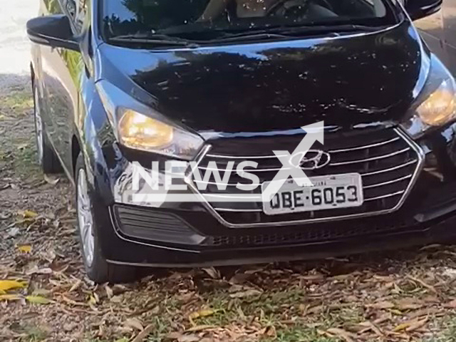 Couple caught having sex in parking lot of university parking lot in Cuiaba, Brazil, on 27th April. Note: Picture is a screenshot from a video (Newsflash)