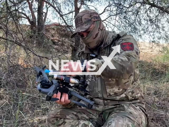 Image shows Russian marines improving their skills on a training ground, undated photo. The military drills took place near the battlefield in Eastern Ukraine, July 28, 2024. Note: Photo is a screenshot from a video. (Russian Ministry of Defence (MoD)/Clipzilla)